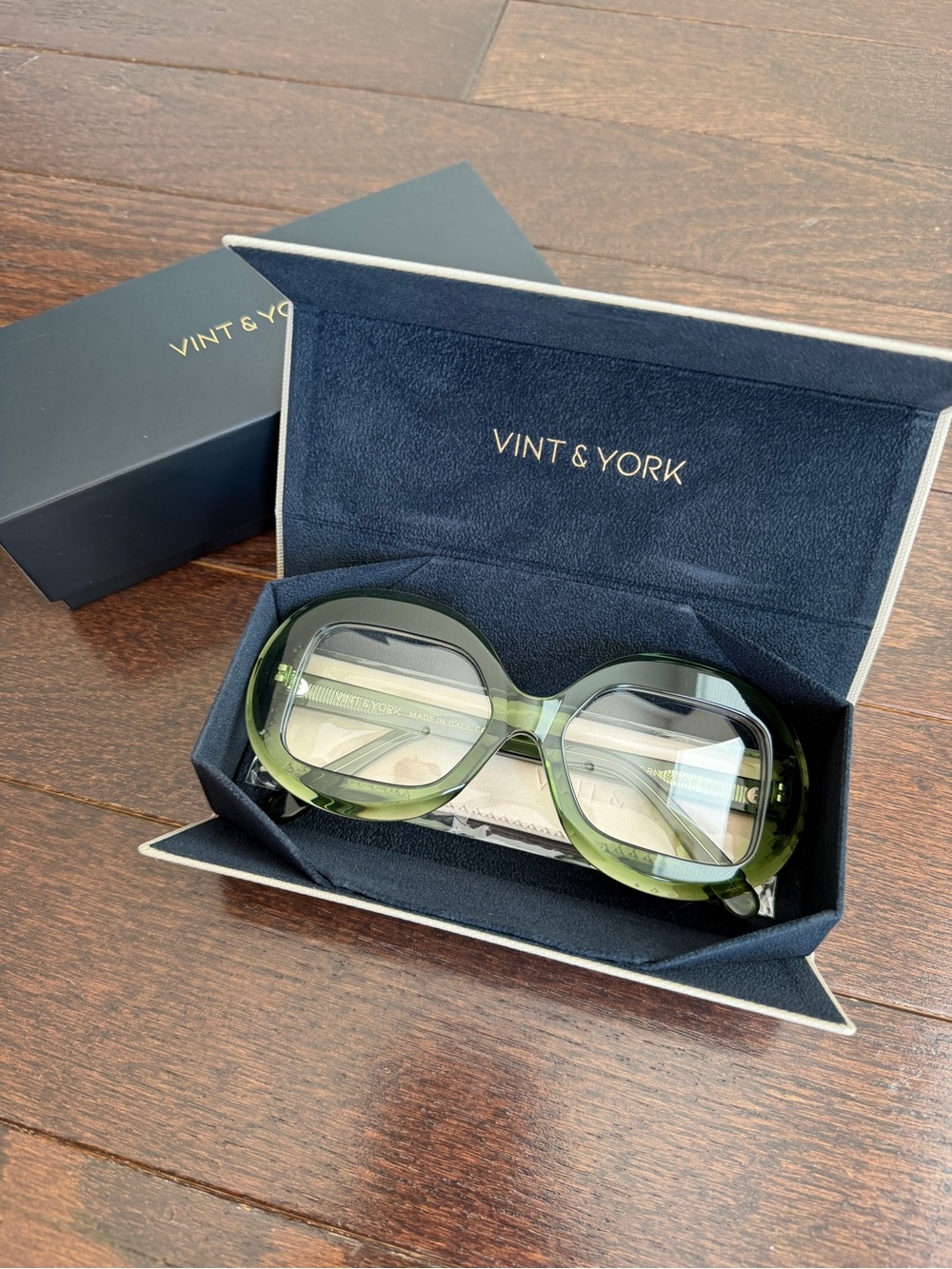 Vint & York Bellissimo Oversized Round Eyewear Glasses - Made in Italy
